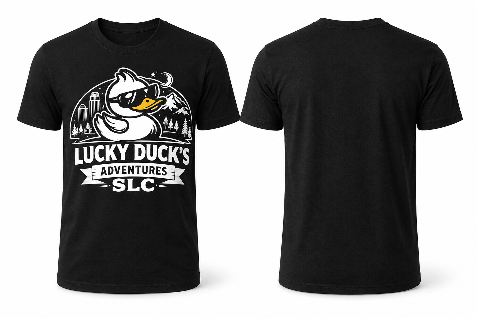 Mens "Lucky Ducks Adventure" Big Logo T-Shirt